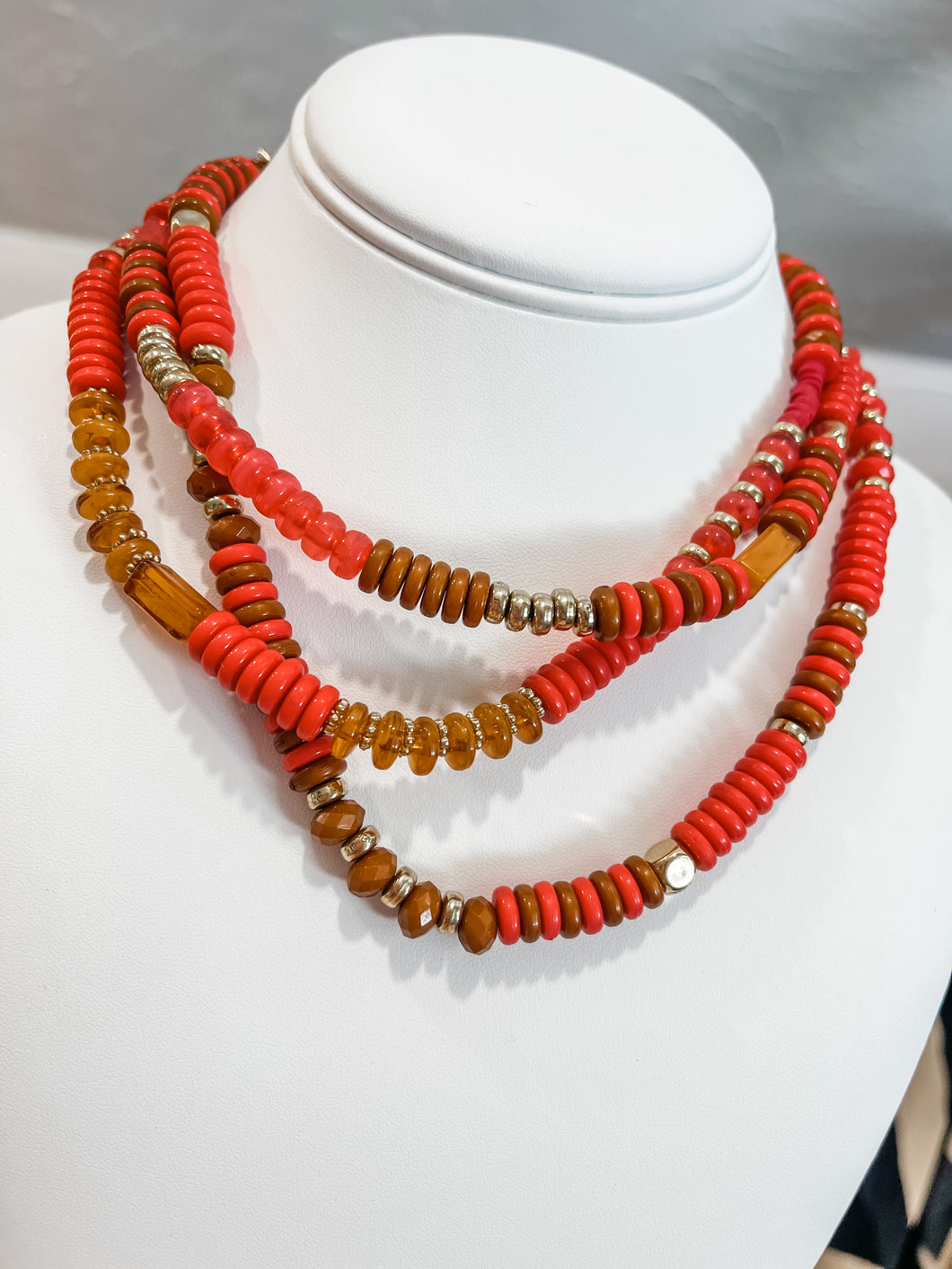 Coral Beaded Necklace