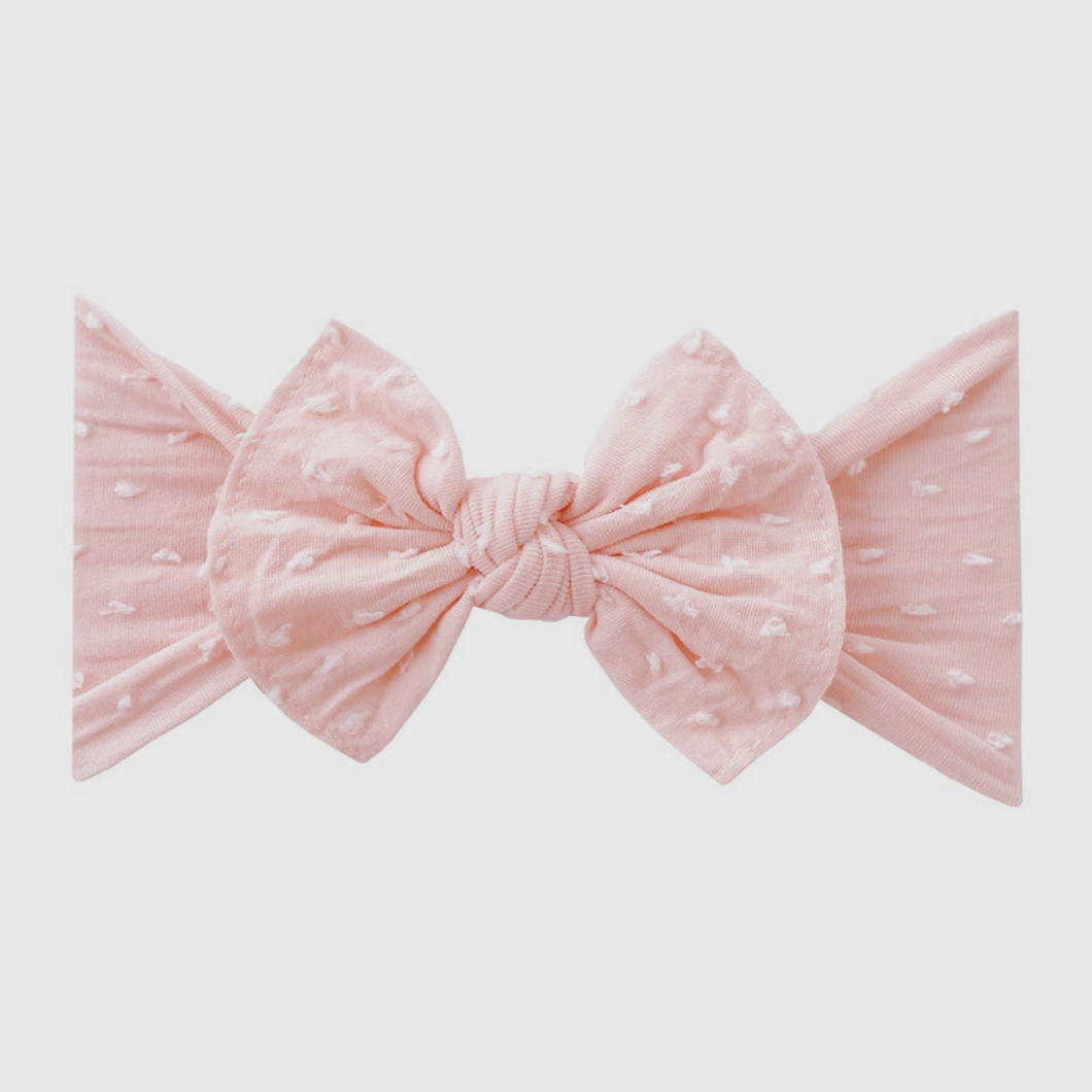 The Shabby Knot Headband: Rose Quartz