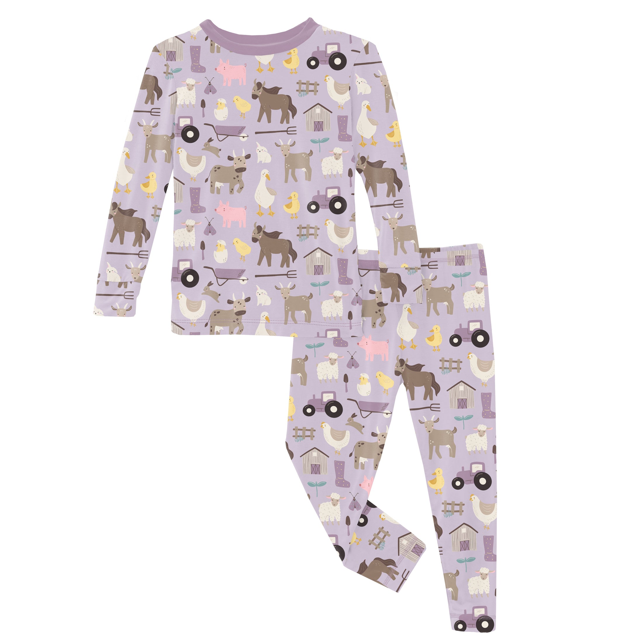 Kickee Pants PJ Set - Thistle Morning on the Farm