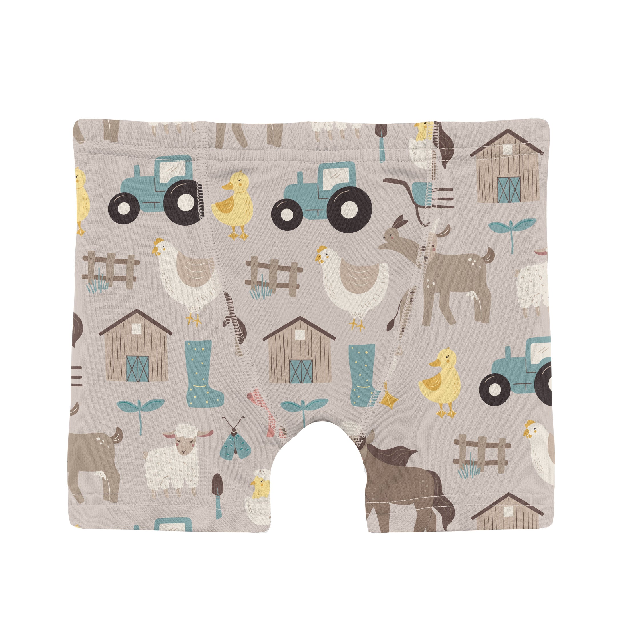 Kickee Pants Boxers - Latte Morning on the Farm