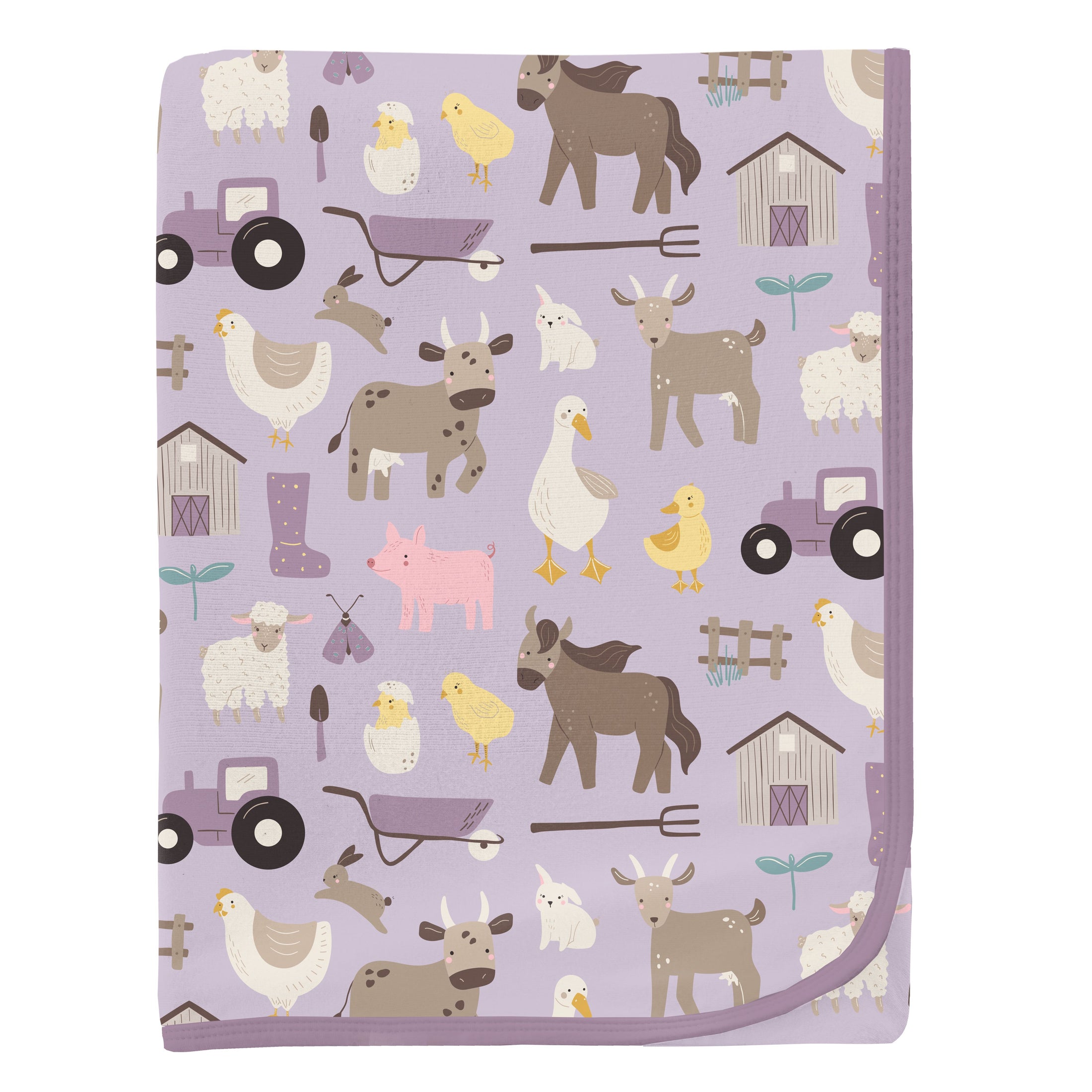 Kickee Pants Swaddle Blanket - Thistle Morning on the Farm