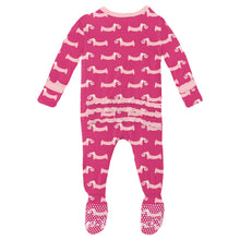 Load image into Gallery viewer, Kickee Pants Ruffle Footie - Calypso Pretzel Pup
