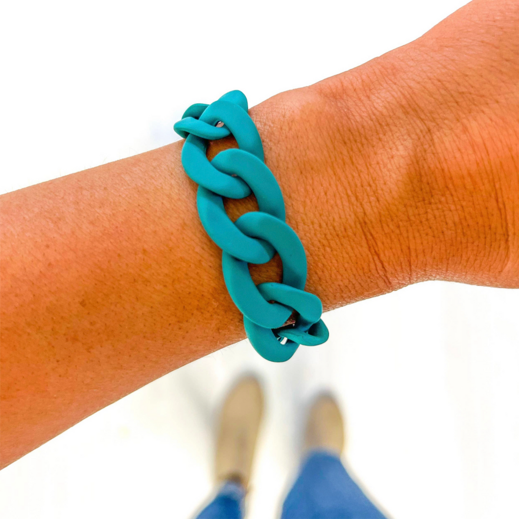 Chain Link Braclet - Turquoise