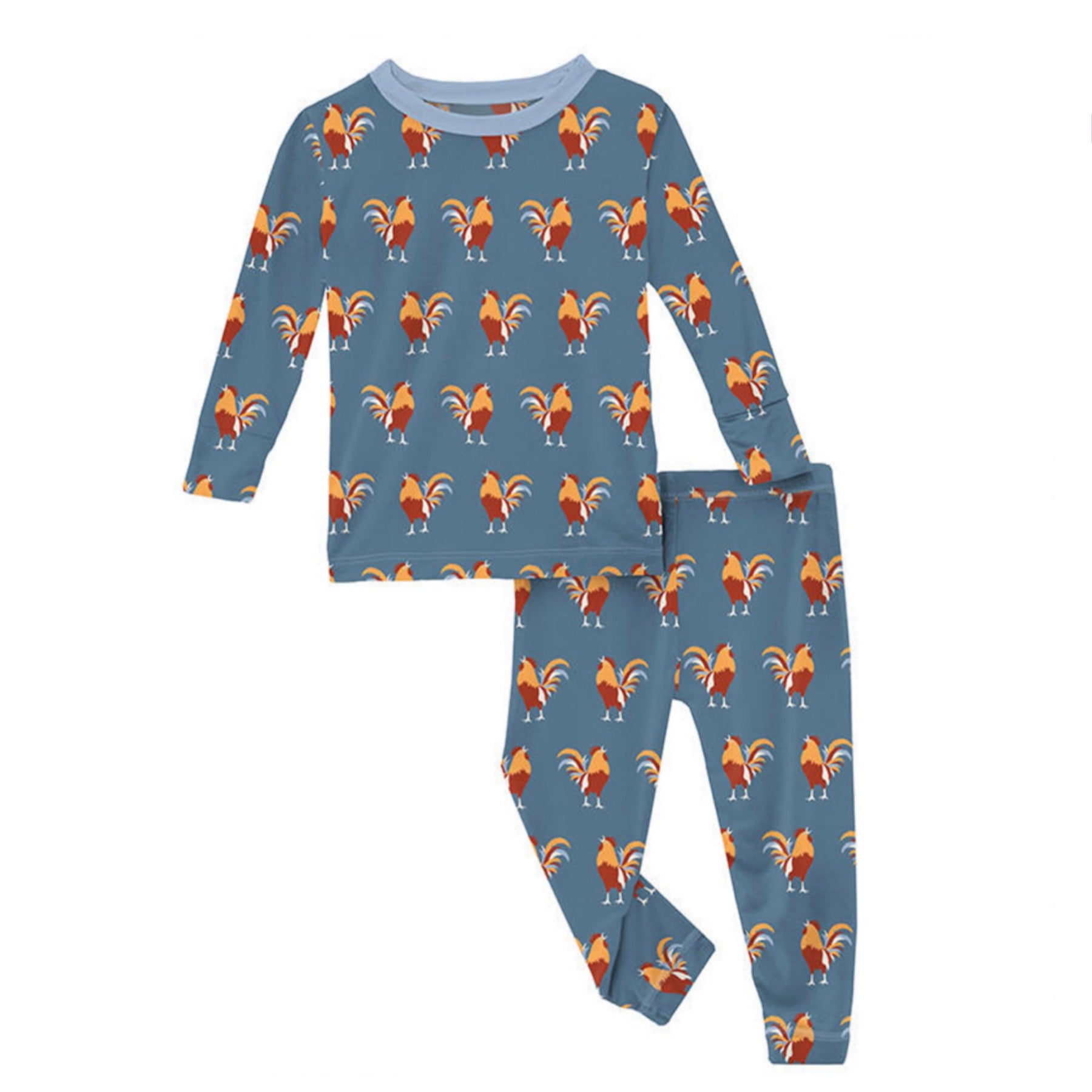 Kickee Pants PJ Set - Parisian Rooster