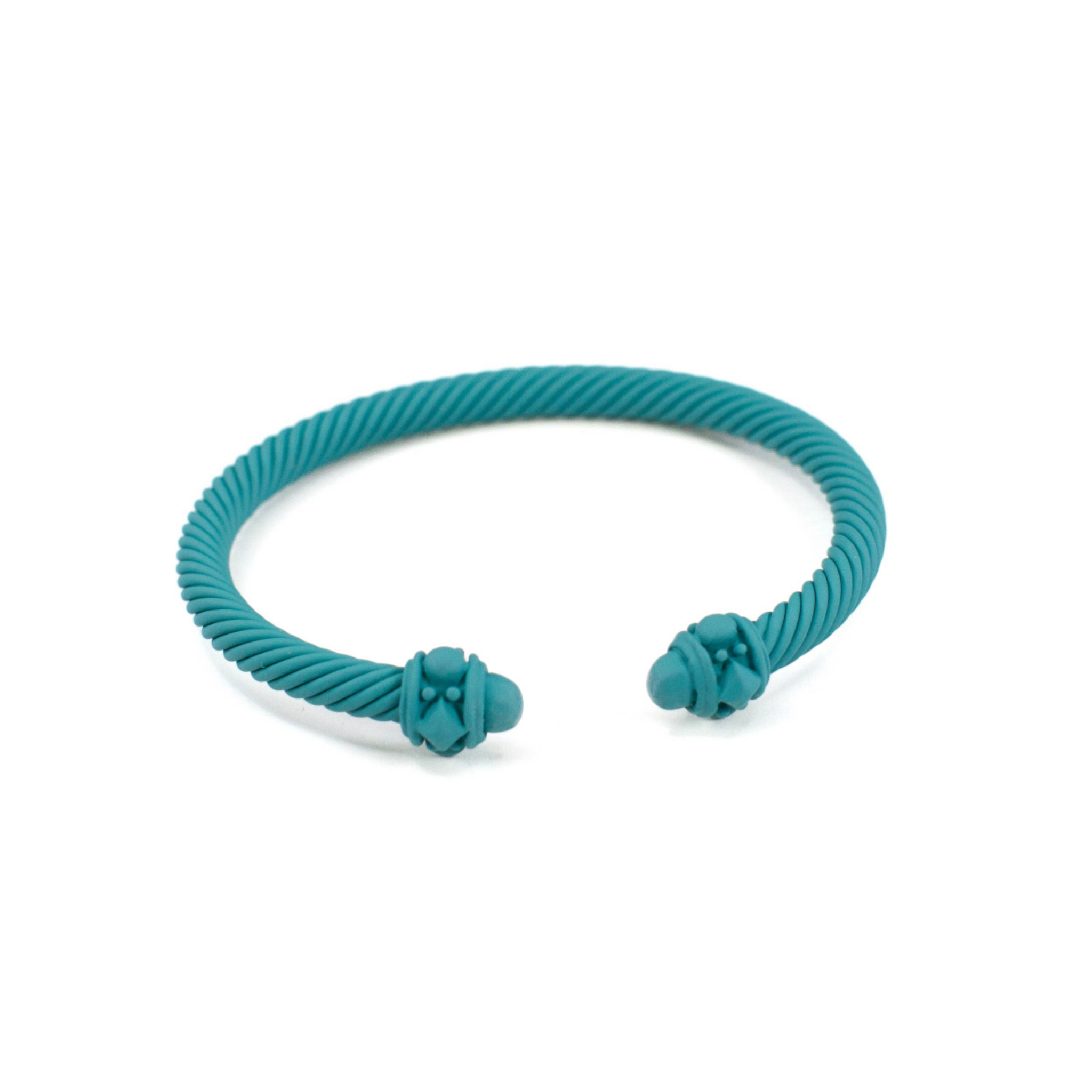 Cable Cuff Bracelet - Turquoise