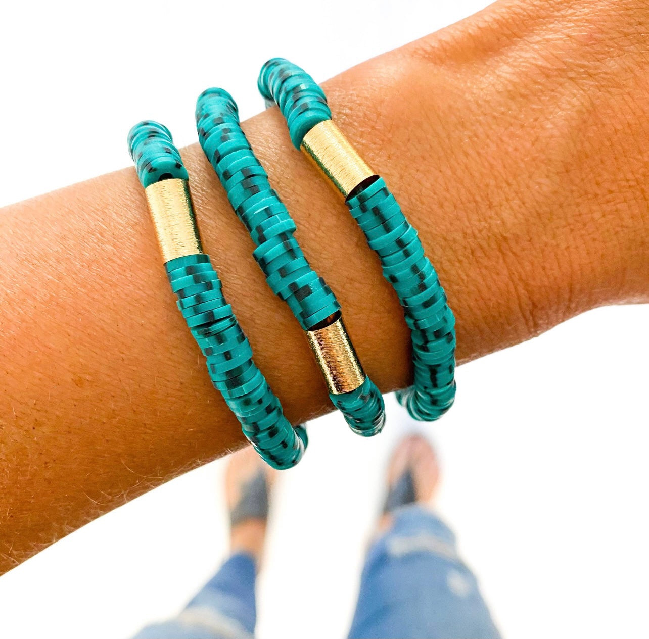 Turquoise Speckled Bracelet - Single