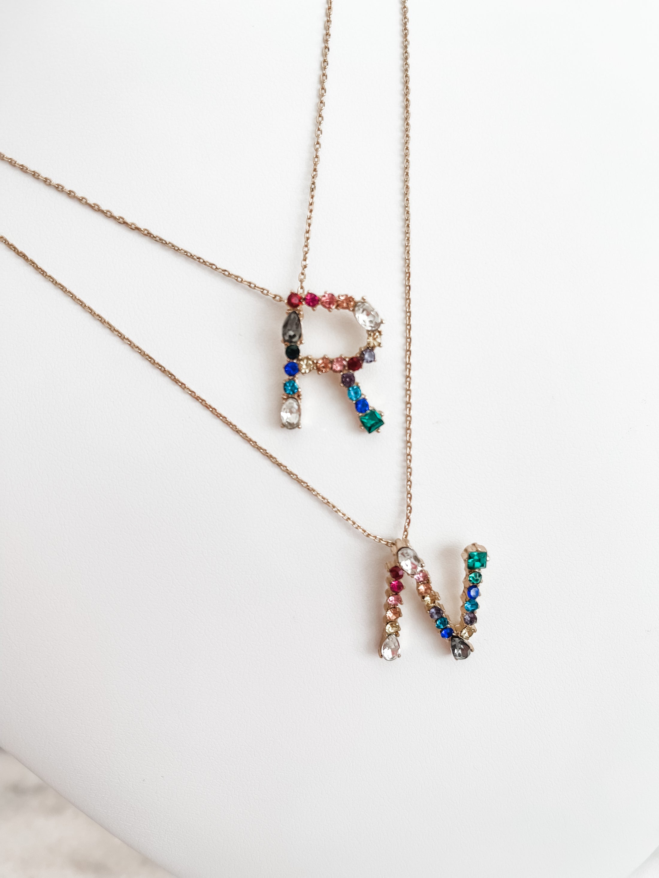 Jewel Initial Necklace