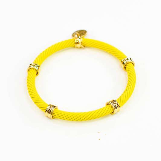 Cable Tube Bracelet - Yellow