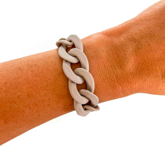 Chain Link Braclet - Taupe