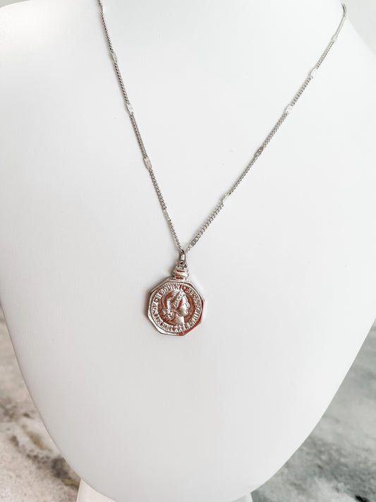 Silver Coin Necklace