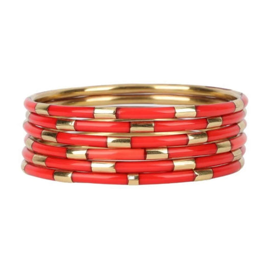 Budhagirl Veda Bangles - Coral