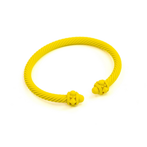 Cable Cuff Bracelet - Yellow