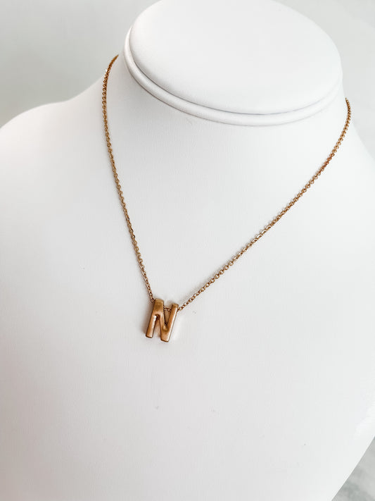 Dainty “N” Initial Necklace