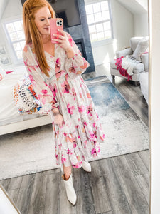 Mallorie Watercolor Floral Dress