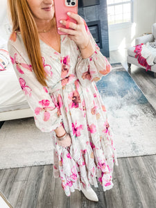 Mallorie Watercolor Floral Dress