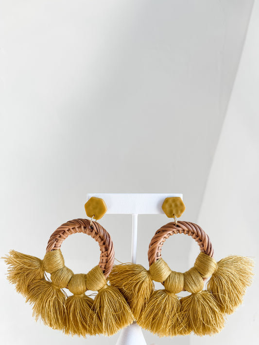 Mustard Boho Earrings