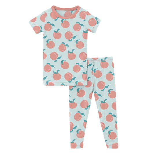 Kickee Pants PJ Set - Fresh Air Peaches