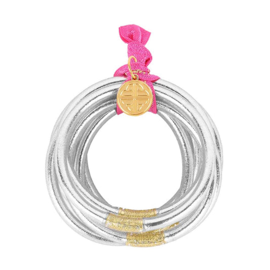 Budhagirl Silver All Weather Bangles