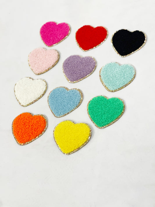 Gold Glitter Heart Patch